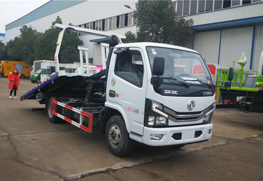 國六東風(fēng)多利卡藍牌一拖二清障車